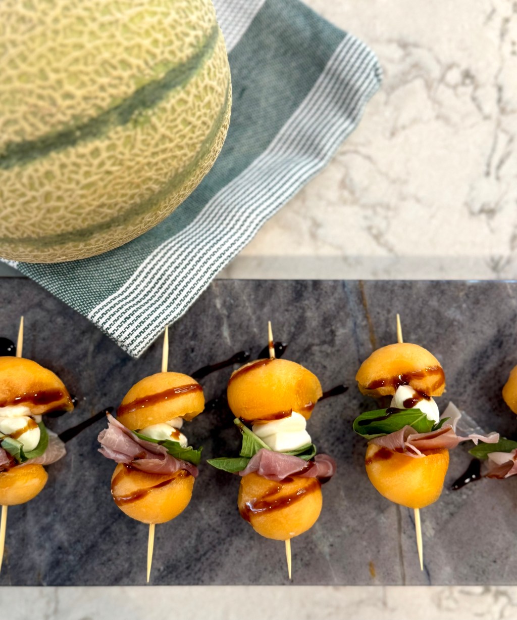 Tuscan Cantaloupe and Prosciutto Skewers